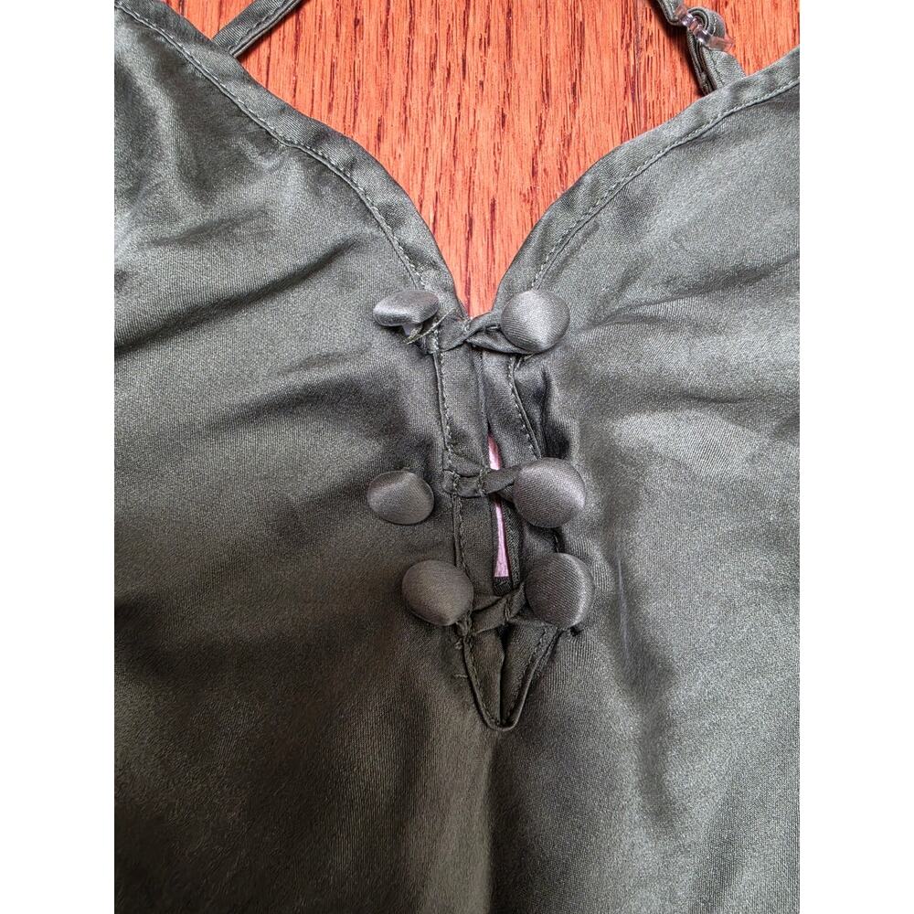 Vintage Victoria's Secret Gold Label Sage Green Silk Slip Dress Large - Picture 6 of 13